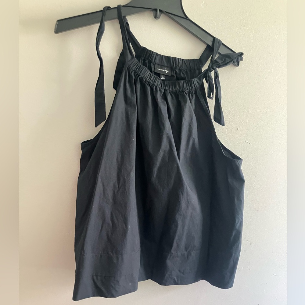 Who What Wear Black Elastic Tank Top